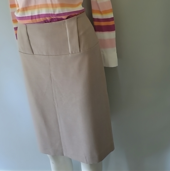 Tristan Neutral Color Midi Skirt Size 10 - Picture 2 of 10